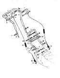 Handle Assembly Diagram and Parts List for 536886121  Craftsman Snow Blower