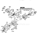 Auger Housing Assembly Diagram and Parts List for 536886122  Craftsman Snow Blower