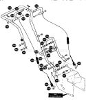 Handle Diagram and Parts List for 536886140  Craftsman Snow Blower