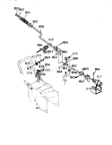 Chute Control Rod Assembl Diagram and Parts List for 536886150  Craftsman Snow Blower