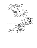 Drive Components Assembly Diagram and Parts List for 536886150  Craftsman Snow Blower