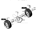 Wheel Assembly Diagram and Parts List for 536886150  Craftsman Snow Blower