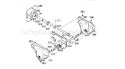 Gear Case Assembly Diagram and Parts List for 536886160  Craftsman Snow Blower