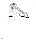 Engine Assembly Diagram and Parts List for 536886161  Craftsman Snow Blower