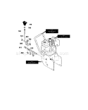 Shift Yoke Assembly Diagram and Parts List for 536886161  Craftsman Snow Blower