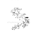 Drive Components Assembly Diagram and Parts List for 536886161  Craftsman Snow Blower