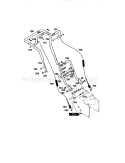 Handle Assembly Diagram and Parts List for 536886161  Craftsman Snow Blower
