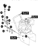 Shift Yoke Assembly Diagram and Parts List for 536886180  Craftsman Snow Blower