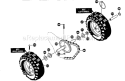 Wheel Assembly Diagram and Parts List for 536886180  Craftsman Snow Blower
