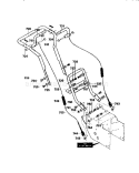Handle Assembly Diagram and Parts List for 536886190  Craftsman Snow Blower
