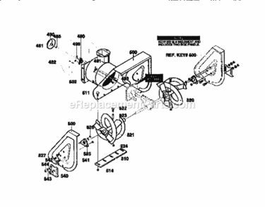 Page E Diagram and Parts List for 536886191  Craftsman Snow Blower