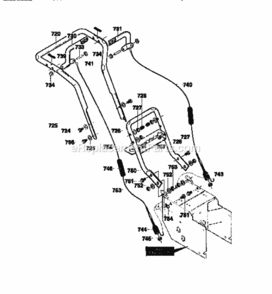 Page G Diagram and Parts List for 536886191  Craftsman Snow Blower