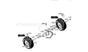 Wheel Assembly Diagram and Parts List for 536886220  Craftsman Snow Blower