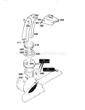 Discharge Chute Assembly Diagram and Parts List for 536886220  Craftsman Snow Blower