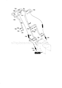 Handle Repair Diagram and Parts List for 536886240  Craftsman Snow Blower