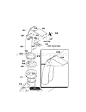 Discharge Chute Assembly Diagram and Parts List for 536886260  Craftsman Snow Blower