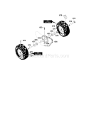 Wheel Assembly Diagram and Parts List for 536886260  Craftsman Snow Blower