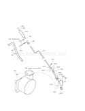 26" 9Hp Chute Rod Diagram and Parts List for 536886261  Craftsman Snow Blower