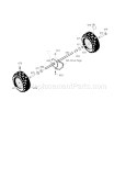 26" 9Hp Wheels Diagram and Parts List for 536886261  Craftsman Snow Blower