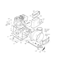 26" 9Hp Frame Diagram and Parts List for 536886261  Craftsman Snow Blower