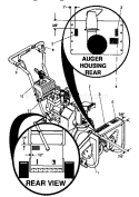 Decals Diagram and Parts List for 536886280  Craftsman Snow Blower