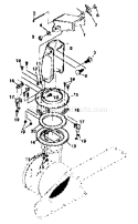 Discharge Chute Diagram and Parts List for 536886280  Craftsman Snow Blower