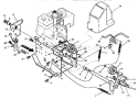 Frame Components Diagram and Parts List for 536886280  Craftsman Snow Blower
