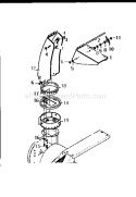 Discharge Chute Diagram and Parts List for 536886281  Craftsman Snow Blower