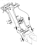 Handle Assembly Diagram and Parts List for 536886281  Craftsman Snow Blower
