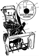 Decals Diagram and Parts List for 536886330  Craftsman Snow Blower