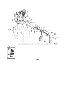 Page A Diagram and Parts List for 536886331  Craftsman Snow Blower