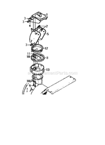 Page G Diagram and Parts List for 536886332  Craftsman Snow Blower