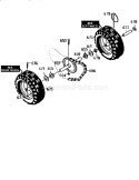 Wheel Assembly Diagram and Parts List for 536886350  Craftsman Snow Blower