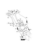 Handle Assembly Diagram and Parts List for 536886440  Craftsman Snow Blower