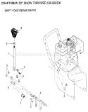 Shift Yoke Diagram and Parts List for 536886530  Craftsman Snow Blower