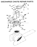 Discharge Chute Diagram and Parts List for 536886530  Craftsman Snow Blower