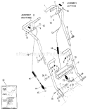 Handle Assembly Diagram and Parts List for 536886531  Craftsman Snow Blower