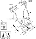 Handle Assembly Repair Pa Diagram and Parts List for 536886540  Craftsman Snow Blower