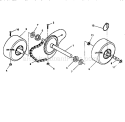 Wheel Assembly Diagram and Parts List for 536886621  Craftsman Snow Blower