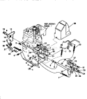 Frame Components Diagram and Parts List for 536886621  Craftsman Snow Blower