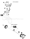 Chute Assembly Diagram and Parts List for 536886760  Craftsman Snow Blower