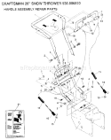 Handle Assembly Diagram and Parts List for 536886810  Craftsman Snow Blower