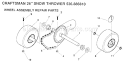 Wheel Assembly Diagram and Parts List for 536886810  Craftsman Snow Blower