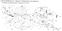 Frame Components Diagram and Parts List for 536886810  Craftsman Snow Blower