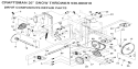 Drive Components Diagram and Parts List for 536886810  Craftsman Snow Blower