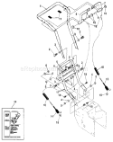 Handle Assembly Diagram and Parts List for 536886811  Craftsman Snow Blower