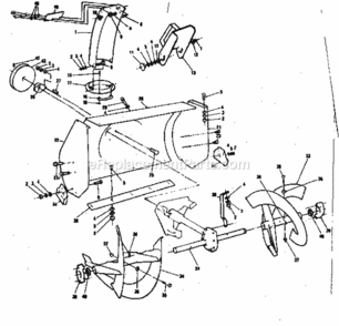 Page B Diagram and Parts List for 536887000  Craftsman Snow Blower