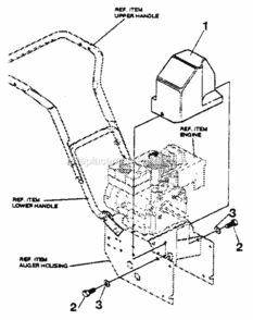 Page G Diagram and Parts List for 536887221  Craftsman Snow Blower