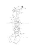 Discharge Chute Diagram and Parts List for 536887251  Craftsman Snow Blower
