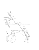 26" 7.75Hp Chute Rod Diagram and Parts List for 536887750  Craftsman Snow Blower